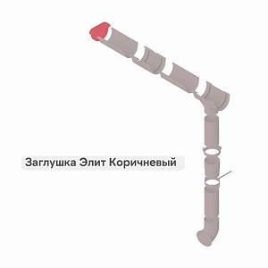 Заглушка Альта-Профиль "Элит" ПВХ  — Коричневая