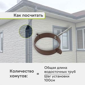 Хомут трубный Альта-Профиль "Элит" металл  — Коричневый