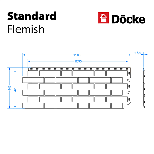 Купить Панель Docke STANDARD ФЛЕМИШ 1183x443мм Молочный в Иркутске