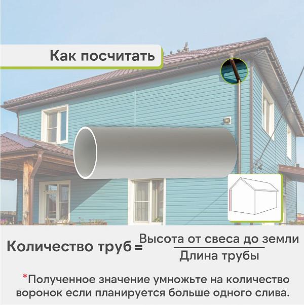Docke ЛЮКС Труба водосточная 3000мм Пломбир