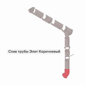 Слив трубы Альта-Профиль "Элит" ПВХ  — Коричневый