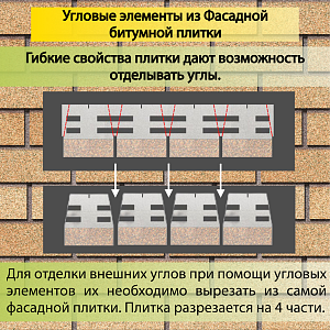 Купить Фасадная битумная плитка Docke PREMIUM BRICK  2 м2/уп Янтарный в Кемерове