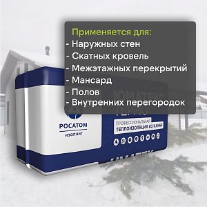 Базальтовая теплоизоляция UMATEX Termo Smart (XL) 50 1200x600мм (0.576м3), уп.