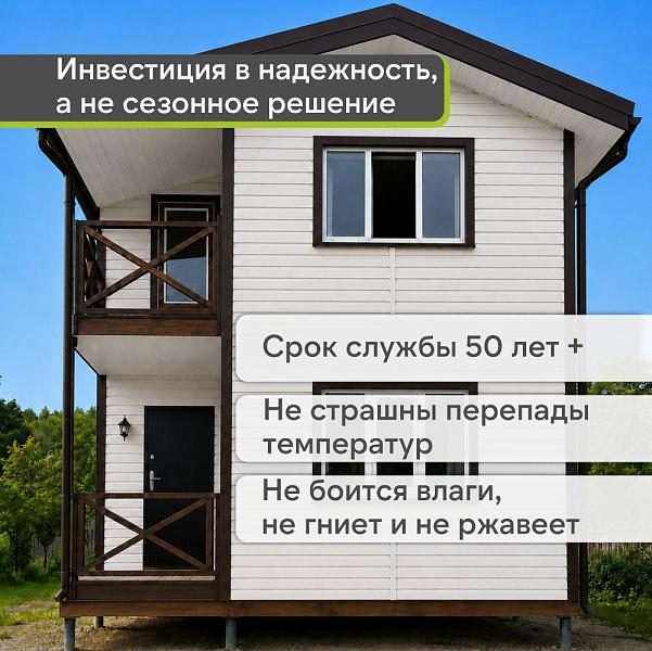 Docke ПРЕМИУМ Сайдинг D4.5D 3600х232мм 0.84м2 Пломбир