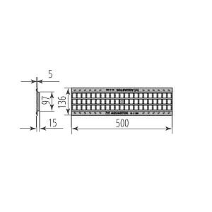 Купить Решетка к лотку пластиковая ячеистая РПЯ DN100 А15 Aquastok Norma 500х136х15мм 310030A в Иркутске