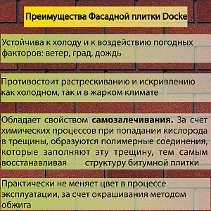 Купить Фасадная битумная плитка Docke PREMIUM BRICK  2 м2/уп Клубника в Кемерове