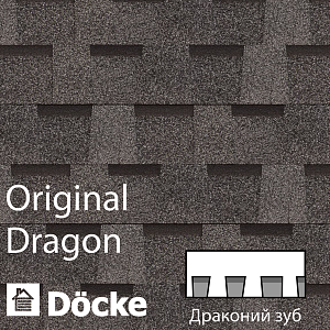 Купить Ламинированная черепица Docke PIE ORIGINAL DRAGON 2.38м2/уп Титан в Иркутске