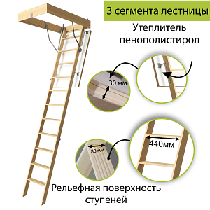 Купить Чердачная лестница Docke PREMIUM 70х120х300 см Чердачная лестница Docke PREMIUM 70х120х300см в Кемерове