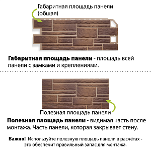Фасадная панель (камень) Альта-Профиль 1140x480x23мм 0.46м2  — Сланец