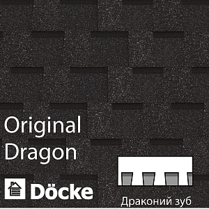 Купить Ламинированная черепица Docke PIE ORIGINAL DRAGON 2.38м2/уп Асфальт в Иркутске